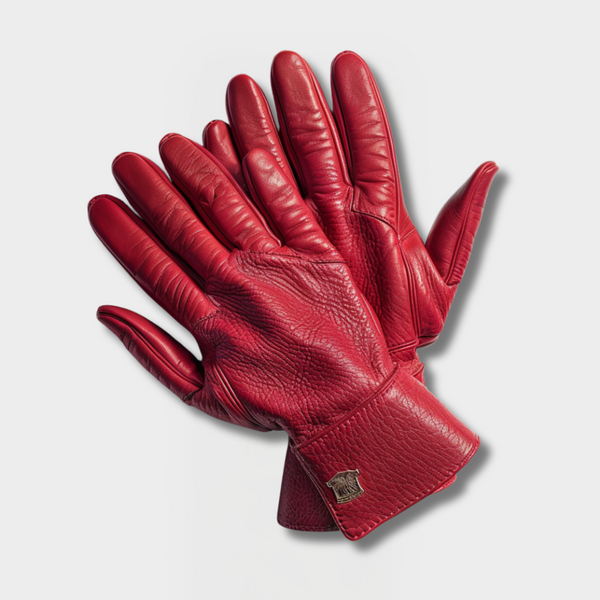 FieldMate Farm Leather Gloves - Red