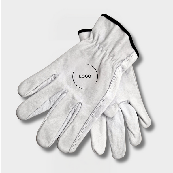 HarvestPro Leather Farming Gloves -  White