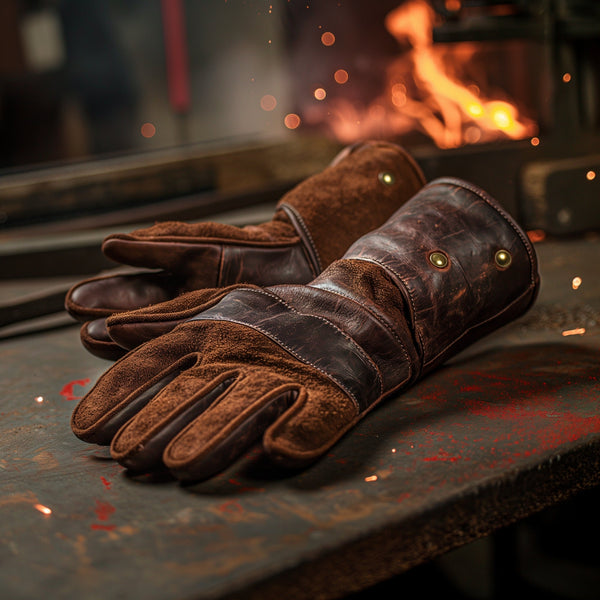 HeatShield Pro Leather Blacksmith Gloves